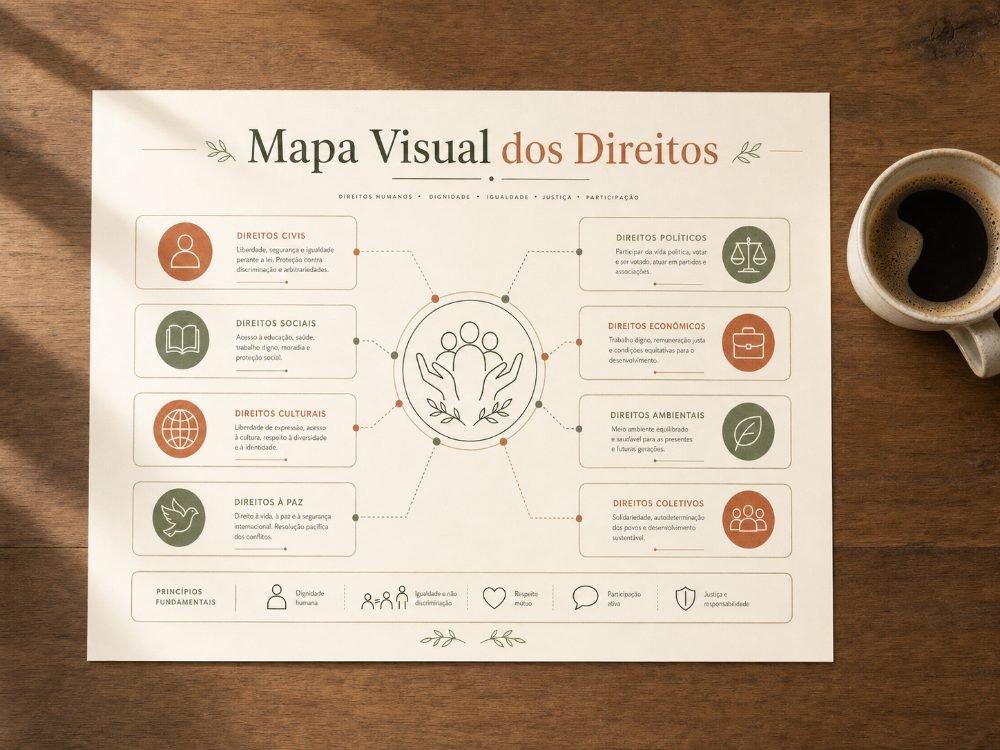 Mapa visual dos direitos